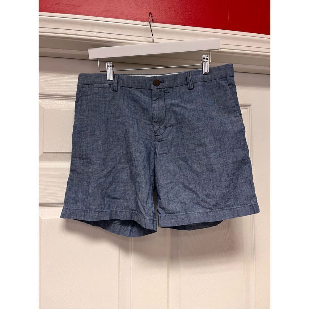 Banana Republic Dark Chambray Bermuda Shorts sz 10 EUC